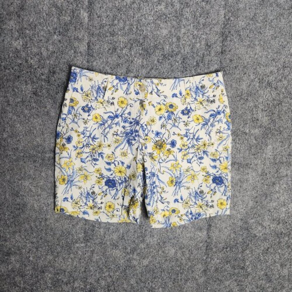 Talbots Relaxed Chino Short Women 4P 31‎ W 6 I Floral Print Heritage Shorts